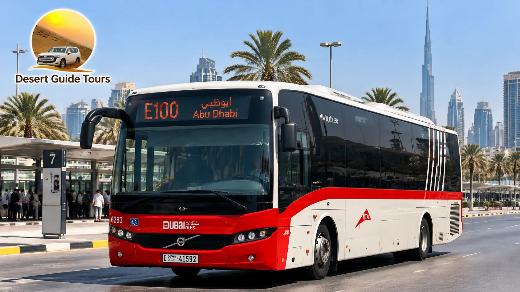 RTA intercity bus used on the Dubai to Abu Dhabi route