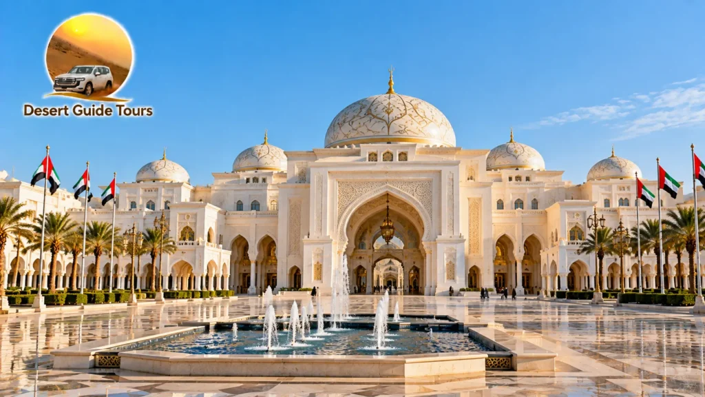 Exterior of Qasr Al Watan presidential palace in Abu Dhabi